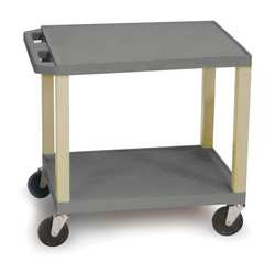 EBSCO INDUSTRIES INC. DBA LUXOR WT26E  GRAY UTILITY CART 300 LB LOAD CAP. RESIN