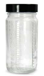 QORPAK GLC-01552 CLEAR GRADUATED MEDIUM ROUNDS WITH BLACK