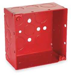 RACO 911-3 ELECTRICAL BOX SQUARE 30.3 CU IN RED
