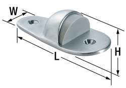 ROCKWOOD MANUFACTURING CO, INC. 445.26D DOME DOOR STOP FLOOR MOUNT SATIN CHROME