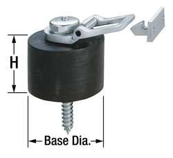 ROCKWOOD MANUFACTURING CO, INC. 464.26D RUBBER BUMPER DOOR STOP FLOOR MOUNT