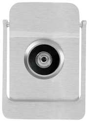 ROCKWOOD MANUFACTURING CO, INC. 614V.26D DOOR KNOCKER W/VIEWER SATIN CHROME