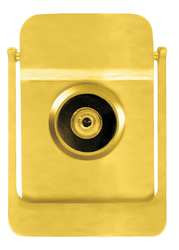 ROCKWOOD MANUFACTURING CO, INC. 614V.3 DOOR KNOCKER W/VIEWER POLISHED BRASS