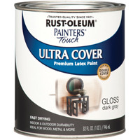 RUST-OLEUM 1986502 PAINT ACRYLIC GLOSS DK GRAY QT