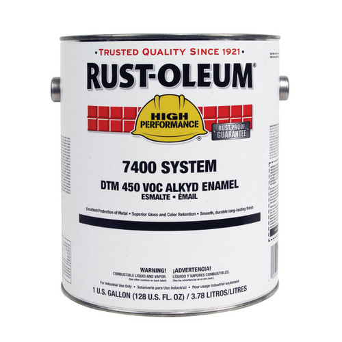 RUST-OLEUM 944402 PAINT, 7400, 1 GAL, SAFETY YELLOW, GLOSS