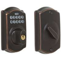 SCHLAGE BE365V CAM 716 ELECTRONIC DEADBOLT AGED BRNZE