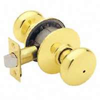 SCHLAGE F40PLY605 PLYMOUTH PRIVACY KNOB BRT BRSS
