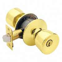 SCHLAGE F51A BEL605KA4 BELL ENTRY KNOB K4 BRIGHT BRSS