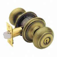 SCHLAGE F51A GE0609KA4 GEORGIAN ENTRY K4 ANTIQUE BRSS