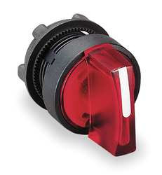 SCHNEIDER ELECTRIC ZB5AK1343 ILLUM SELECTOR SWITCH 3 POS LEVER RED