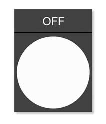 SCHNEIDER ELECTRIC ZBY2312 LEGEND PLATE OFF WHITE/BLACK AND RED