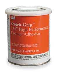 SCOTCH-WELD 1357-2RUF3 CONTACT ADHESIVE 1 PINT GRAY/GREEN