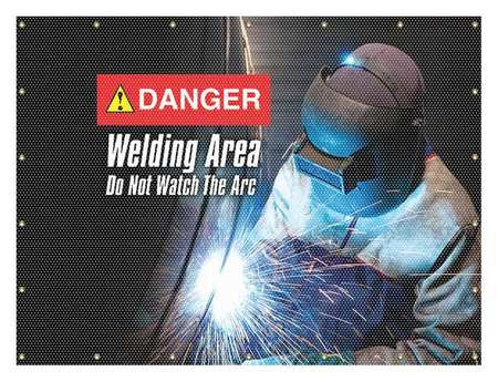 ACCUFORM SIGNS PWD110YL WELDING CURTAIN YELLOW 8 FT W