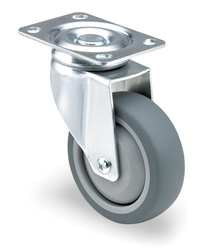 SHEPHERD CASTER PGS50120ZN-TPU22(GG) SWIVEL PLATE CASTER 315 LB 5 IN DIA