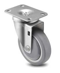 SHEPHERD CASTER PGS60120ZN-TPR33(GG) SWIVEL PLATE CASTER 300 LB 6 IN DIA