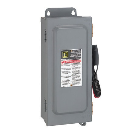 SQUARE D H226AWK SAFETY SWITCH FUSIBLE 600A 240VAC/DC 1PH