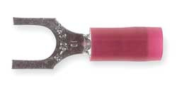 STA-KON RA18-10F FORK TERMINAL RED 22 TO 16 AWG PK100
