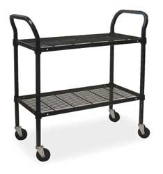 GRAINGER GLOBAL SOURCING 2HDJ2 WIRE CART 2 SHELF 60X24X39 BLACK