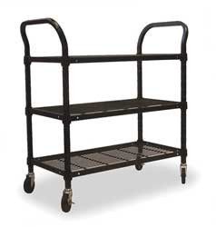GRAINGER GLOBAL SOURCING 2HDJ3 WIRE CART 3 SHELF 36X18X39 BLACK