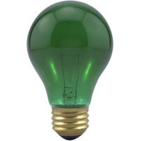 SYLVANIA 25W/GREEN/A19 BULB GREEN MED BRS BS A19 25W