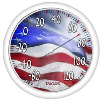 TAYLOR PRECISION PRODUCTS 6729 OUTDOOR 13.5" FLAG THERMOMETER