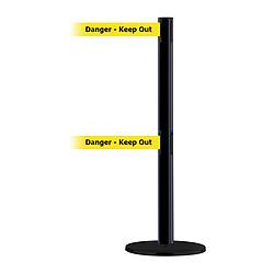 TENSABARRIER 889T2B-33-33-STD-NO-YDX-C D0017 BARRIER POST WITH BELT BLACK NO SC