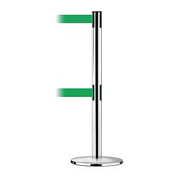 TENSABARRIER 889T2U-3P-3P-STD-NO-G6X-C BARRIER POST WITH BELT 7-1/2 FT L GREEN
