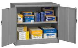 TENNSCO CORP J2442SU-MGY 2 SHELF LOCKING STORAGE CABINET