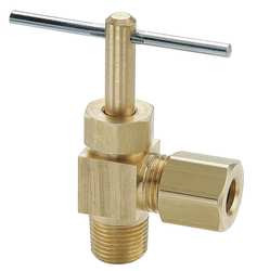 PARKER HANNIFIN NV104C-4-4 NEEDLE VALVE ANGLED 1/4 IN. COMPRESSION