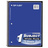 TOP FLIGHT WB70/PFW WIREBOUND NOTEBOOK WR 70CT