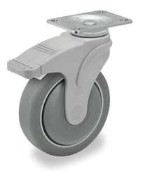 MEDCASTER NG05QDP125TLTP01G SWVL PLT CSTR W/TOTL-LOK 325 LB 5 IN DIA