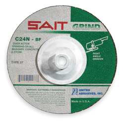 UNITED ABRASIVES-SAIT 20161 DEPRESSED CTR WHL T27 4.5X1/4X5/8-11 SC
