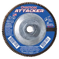 UNITED ABRASIVES-SAIT 76321 ARBOR MOUNT FLAP DISC 4-1/2IN 120 FINE
