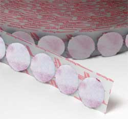 VELCRO 192245 RECLOSABLE,LOOP,1/2" DIA.,WHITE,PK1440