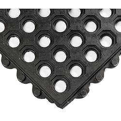 WEARWELL 572-3VGJ2 MODULAR DRAINAGE MAT BLACK 3 X 3 FT.