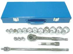 WESTWARD 4LXA2 SKT WRCH ST, CHRM, 6PT, 3/8 - 1 1/4 IN