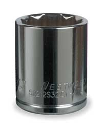 WESTWARD 5MX52 SOCKET 3/4 IN DR 32MM 12 PT STD