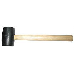 WESTWARD 6DWL0 RUBBER MALLET HICKORY 16 OZ