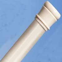 ZENITH PRODUCTS 505W ROD SHWR TENSION PLAIN WHT 72