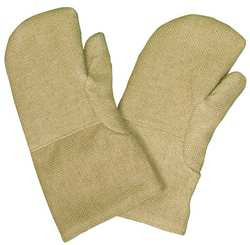 ZETEX 2100040 HEAT-RESISTANT MITTENS,UNIVERSAL,TAN,PR