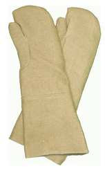 ZETEX 2100041 HEAT-RESISTANT MITTENS,UNIVERSAL,TAN,PR