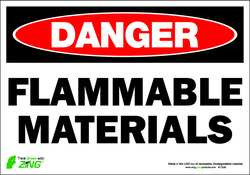 ZING ENTERPRISES, LLC 1123S ZING ECO SAFETY SIGN DANGER FLAMMABLE MA