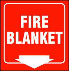 ZING ENTERPRISES, LLC 2554 ZING ECO SAFETY V SIGN FIRE BLANKET 12"W