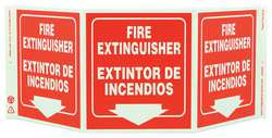 ZING ENTERPRISES, LLC 3053G ZING ECO SAFETY TRI VIEW SIGN BILINGUAL 
