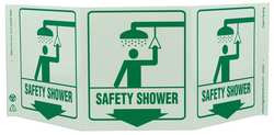 ZING ENTERPRISES, LLC 3059G SIGN,SAFETY SHOWER,PROJECTING,GLOW