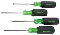 GREENLEE TEXTRON 0353-01C SQUARE RECESS SCREWDRIVER SET 4 PC