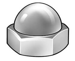 MICRO PLASTICS 0531224CN-4AGC4 ACORN NUT NYLON 5/16-24 PK10