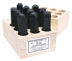 YOUNG BROS. STAMP WORKS, INC. 06103 90-99 NUMBER SET 1/4 IN H STEEL 90 TO 99