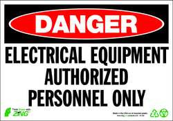 ZING ENTERPRISES, LLC 1120 DANGER SIGN,ELECTRICAL EQUIPMENT,7X10"