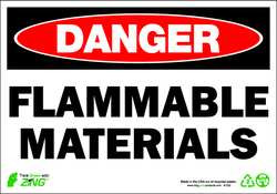 ZING ENTERPRISES, LLC 1123 ZING ECO SAFETY SIGN DANGER FLAMMABLE MA
